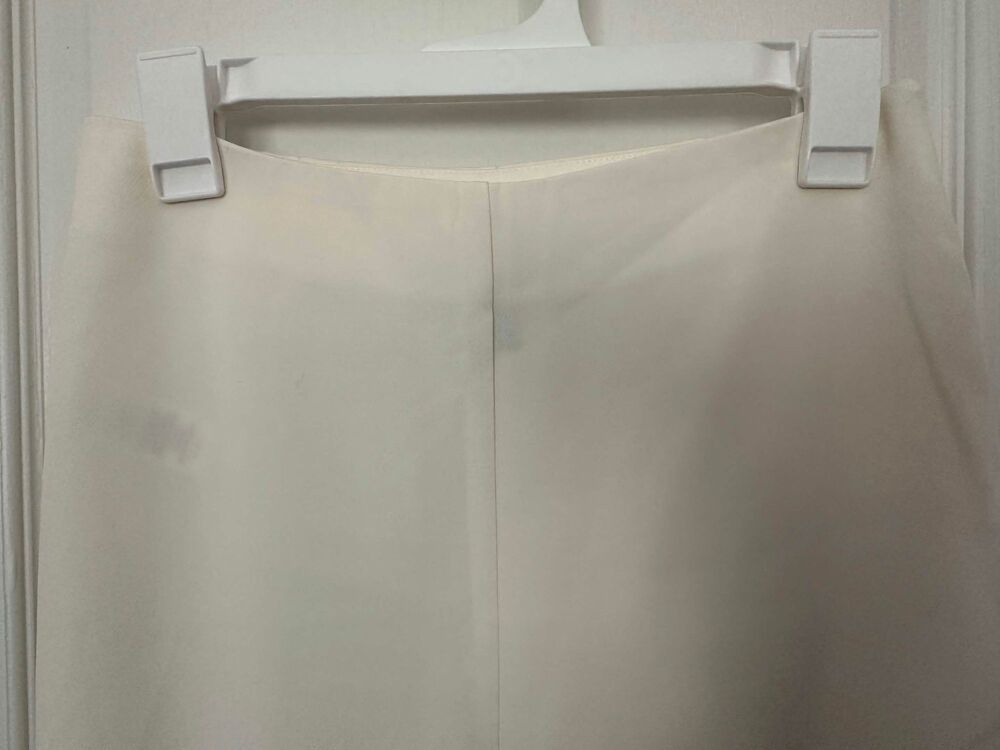 Sincerely Jules Off-White/Cream Wide Leg Trousers w/ Side Zip Size M Career Wear - Picture 3 of 8